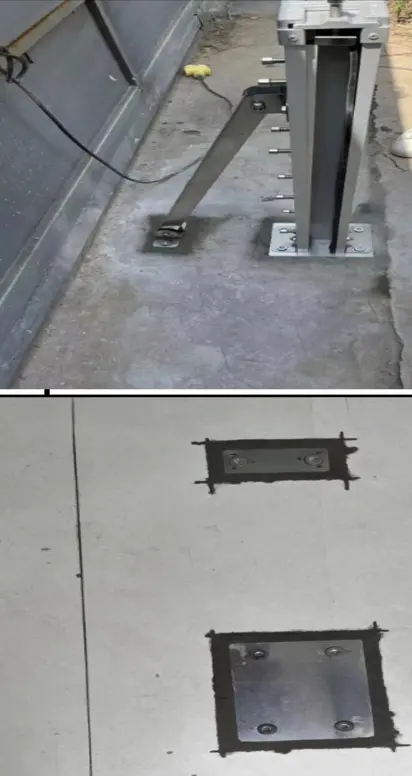 base plate for aluminum flood barrier